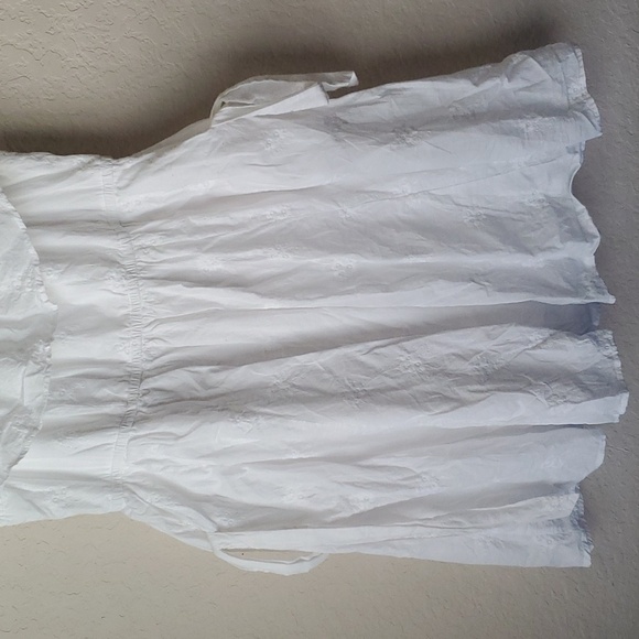 Torrid 2X white fit & flare floral embroidered dress with belt and pocke… - Picture 5 of 8